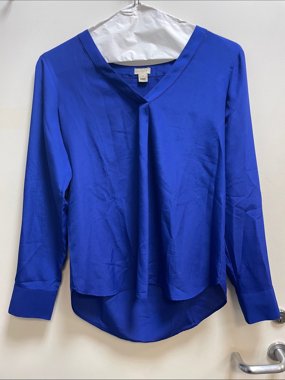 J Crew V-Neck Long-Sleeve Blouse - Size M
